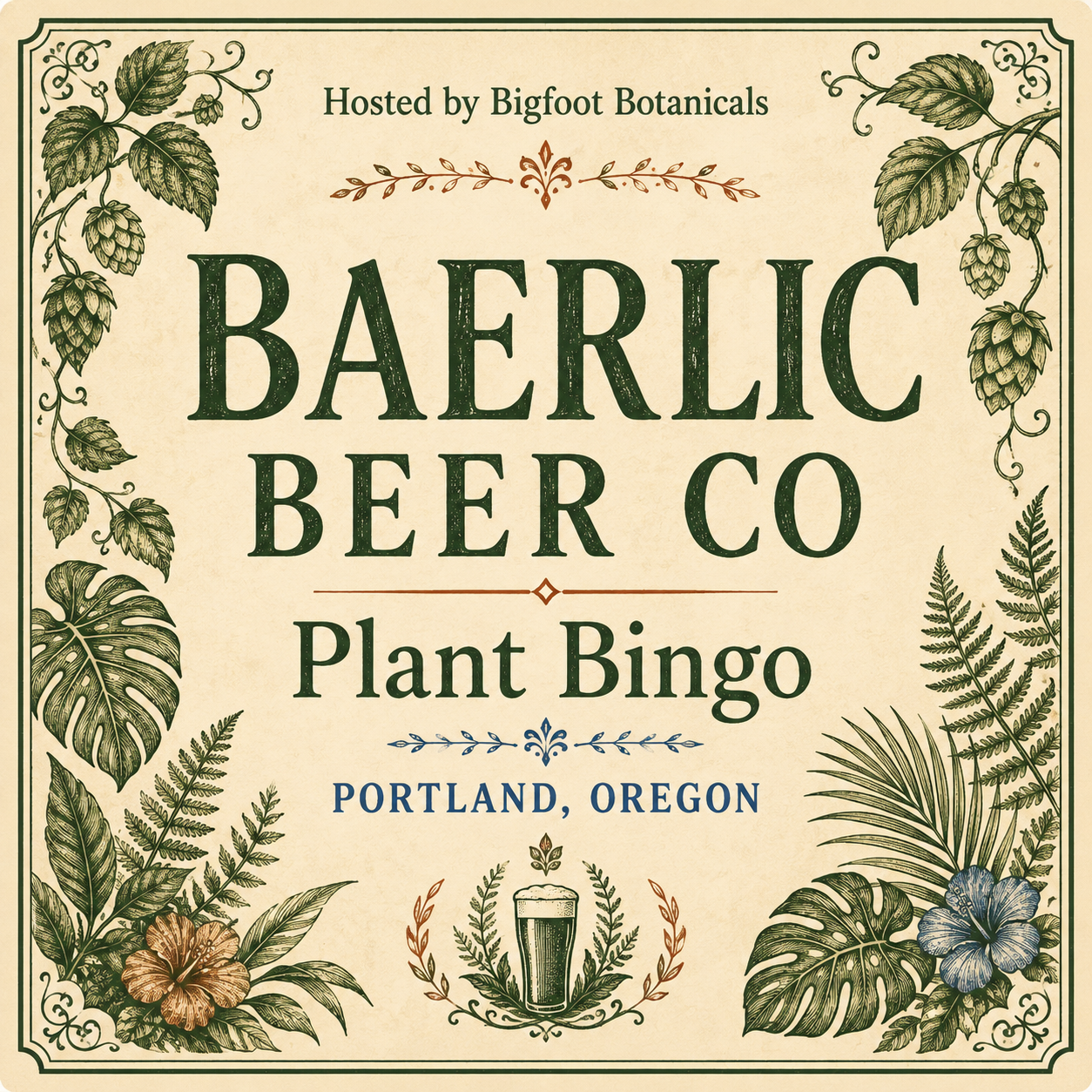 🌿 Plant Bingo at Baerlic Beer Co. — September 8